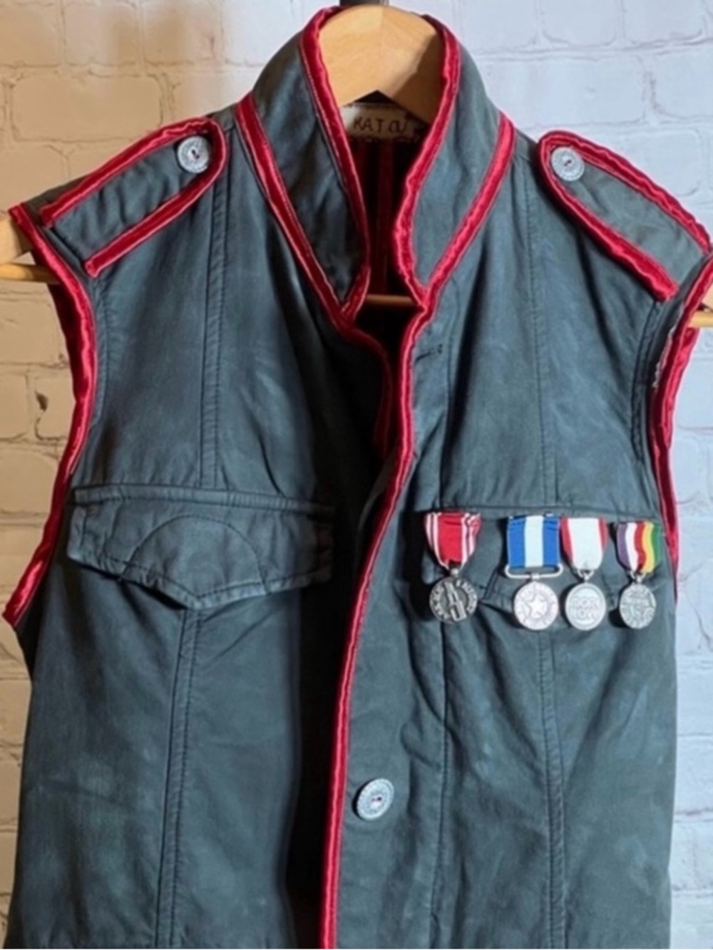 ❤️ VINTAGE Military-Inspired Blue VEST